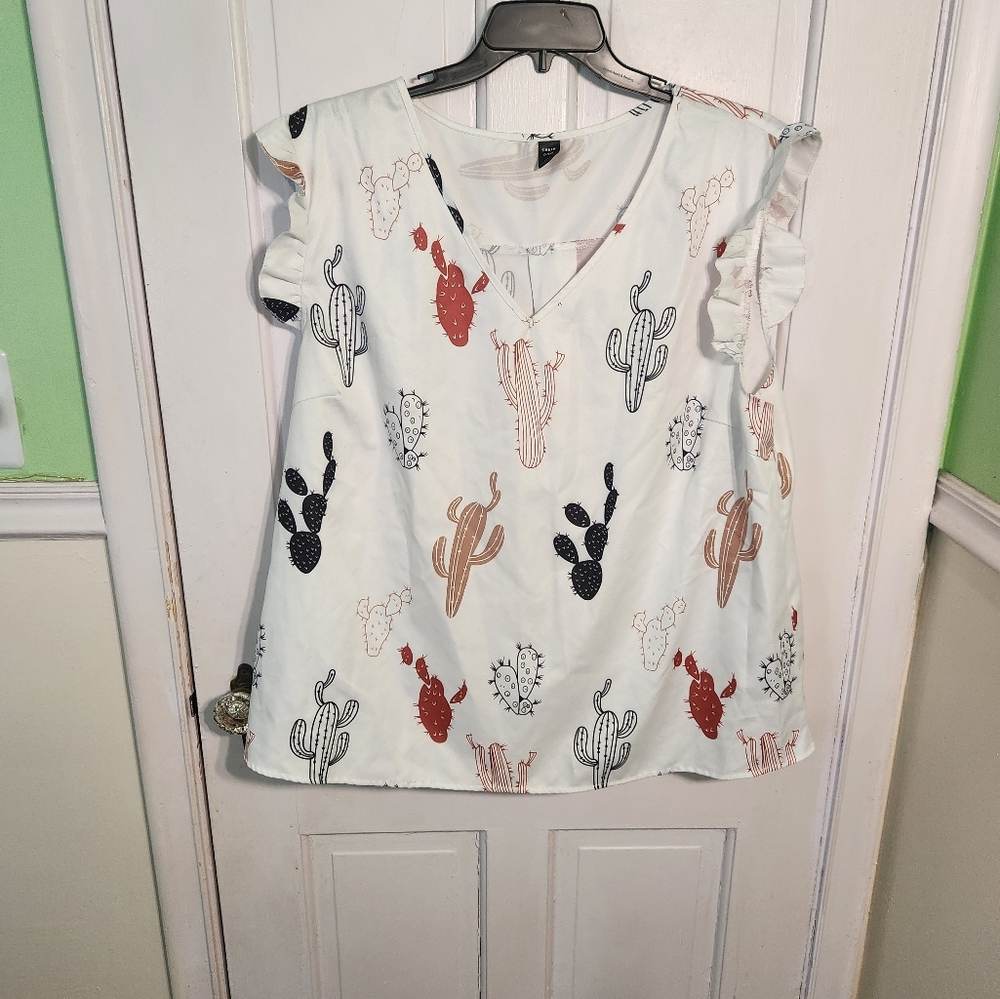 Shein Cacti Shirt Size 4X